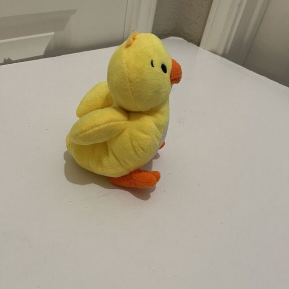 Kids Yellow Orange Chick Duck Plush 5" Stuffed Animal Toy Easter Spring - Picture 4 of 9